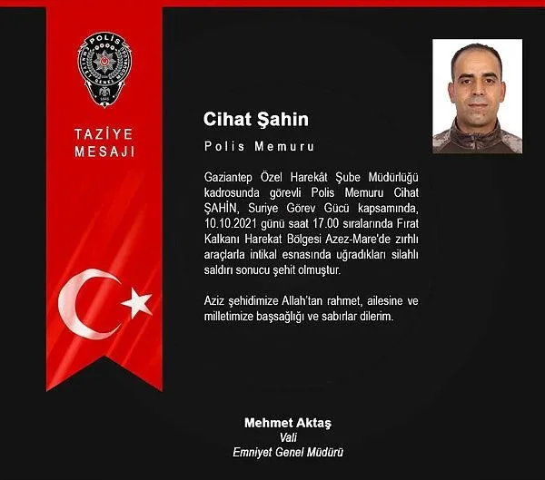 Son dakika: Fırat Kalkanı bölgesinde PKK'dan hain saldırı: 1 polis şehit, 3 polis yaralı-5