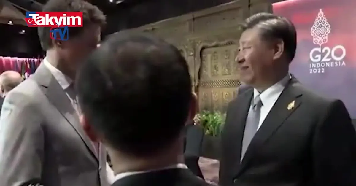 Çin Devlet Başkanı Şi Cinping Kanada Başbakanı Justin Trudeau'yu azarladı! İşte o anlar
