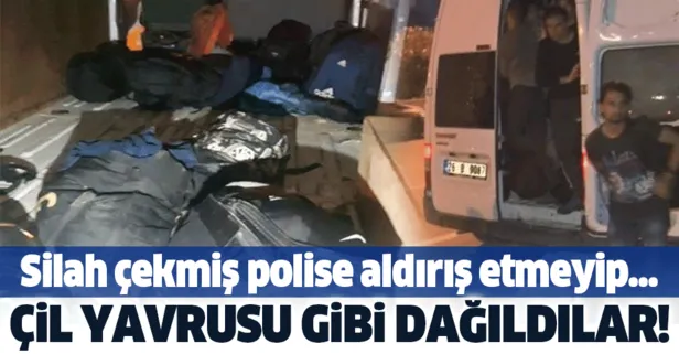 Polisi görünce çil yavrusu gibi dağıldılar