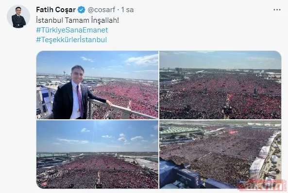 Başkan Erdoğan'dan "Teşekkürler İstanbul" paylaşımı! Tarihi mitingde yaşanan coşku yorumlara taştı - 9