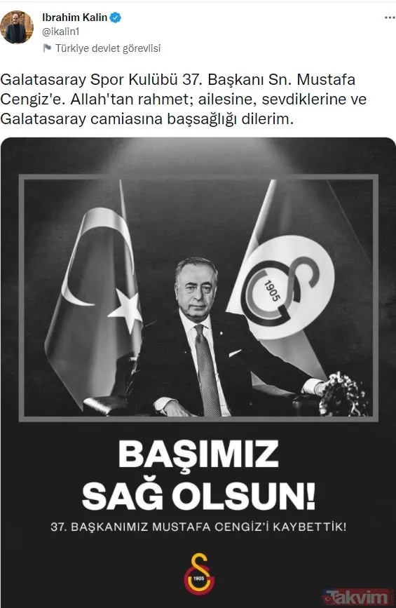Eski Galatasaray Başkanı Mustafa Cengiz hayatını kaybetti! Spor dünyası tek yürek: Peş peşe taziye mesajları - 15