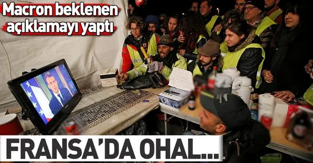 Macrondan sarı yeleklilerle ilgili açıklama