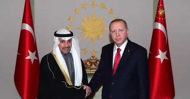 Son dakika: Başkan Erdoğan Kuveyt Ulusal Meclis Başkanı Marzuk Ali El Ganim’i kabul etti