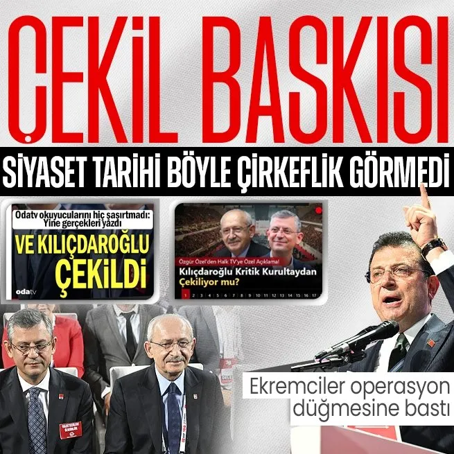 Ekremcilerden büyük baskı! İlk turda tavşan aday Özgür Özele boyun eğen Kemal Kılıçdaroğlu adaylıktan çekiliyor iddiası