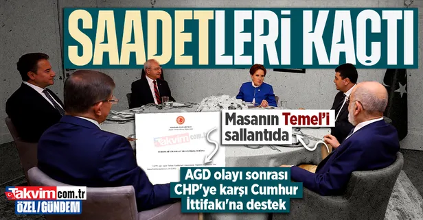 Masanın 'Temel'i sallantıda! Saadet Partisi'nden AGD olayı sonrası CHP'ye karşı Cumhur İttifakı'na 'başörtüsü' desteği