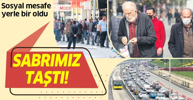 Sokağa çıkma kısıtlamasının ardından insanlar meydanlara akın etti! Sosyal mesafe yerle bir oldu...