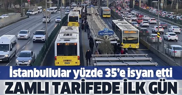 Son dakika: İBB’nin toplu taşımaya yüzde 35’lik zamlı tarifesi uygulanmaya başlandı! Vatandaş isyanda