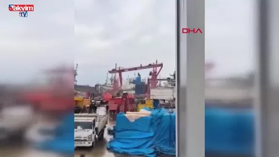 Yalova'da vinç kazası - Video