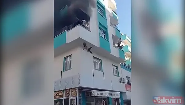 Şanlıurfa'da korku dolu dakikalar! Yangında balkonda mahsur kalan genç kız ve çocuk atlayarak kurtuldu - 2