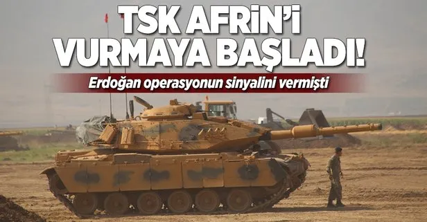 TSK, Afrin’deki PYD mevzilerini vurmaya başladı