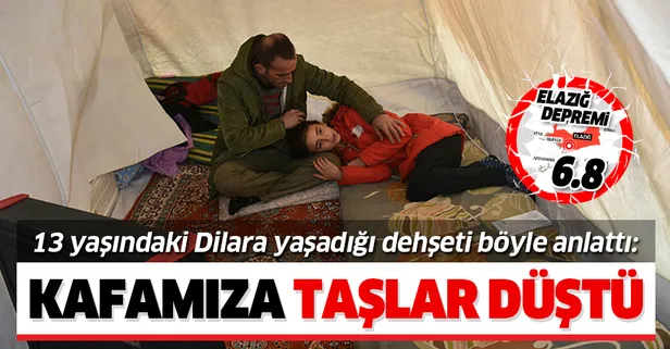 Malatya'da yaşayan 13 yaşındaki Dilara depremi anlattı: "Çatıdan kafamıza taşlar düştü"