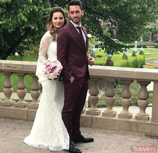 Hakan Çalhanoğlu ve eşinden Milano pozu! Boşanma krizinden sonra mutlu aile tablosu - 8