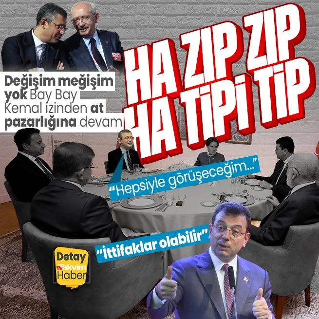 Değişim meğişim yok! Özgür Özel ve Ekrem İmamoğlu Kemal Kılıçdaroğlunun izinde! 6lıyla at pazarlığına devam...