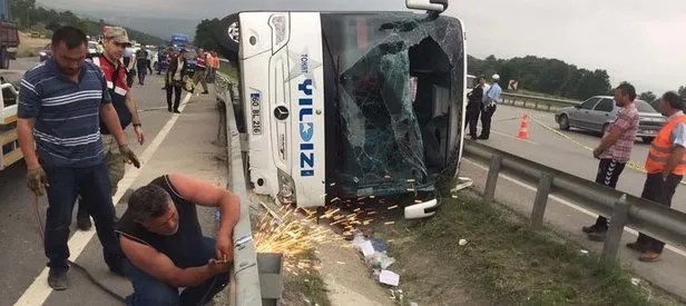 Samsun’da otobüs kaza yaptı: 46 asker yaralandı
