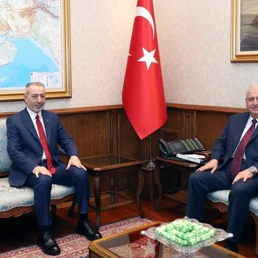Millî Savunma Bakanı Yaşar Güler  Irak Türkmen Cephesi Siyasi Büro Üyesi Aydın Maruf’u kabul etti
