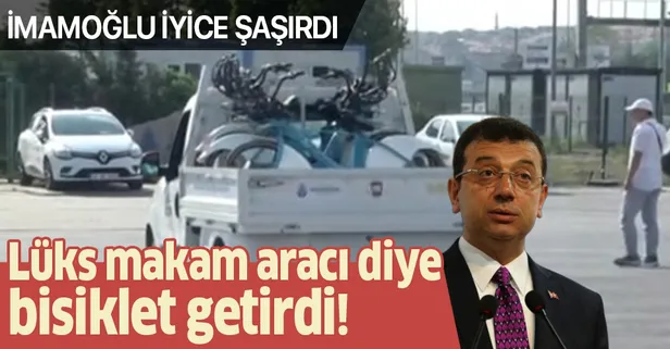 İmamoğlu şaşırdı! Lüks makam aracı diye bisiklet getirdi!