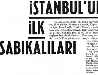İstanbul'un ilk sabıkalıları