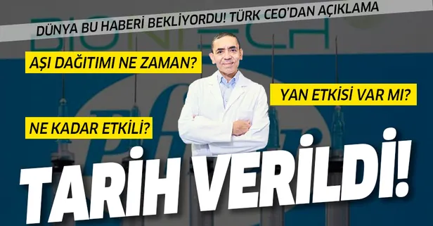 Son dakika: BioNTech'in CEO'su Uğur Şahin tarih verdi! İşte Pfizer/BioNTech'in koronavirüs aşısı hakkında merak edilenler!