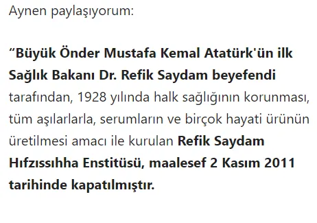 Çin'den getirilen hızlı tanı kitleri üzerinden algı operasyonu! Atatürk'ü de alet ettiler! Refik Saydam Hıfzıssıhha nedir?-4