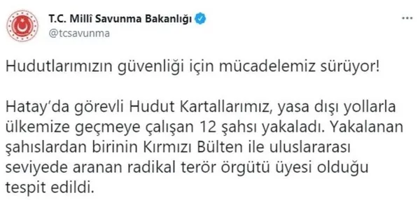 MSB duyurdu! Uluslararası seviyede aranan terörist yakalandı-1
