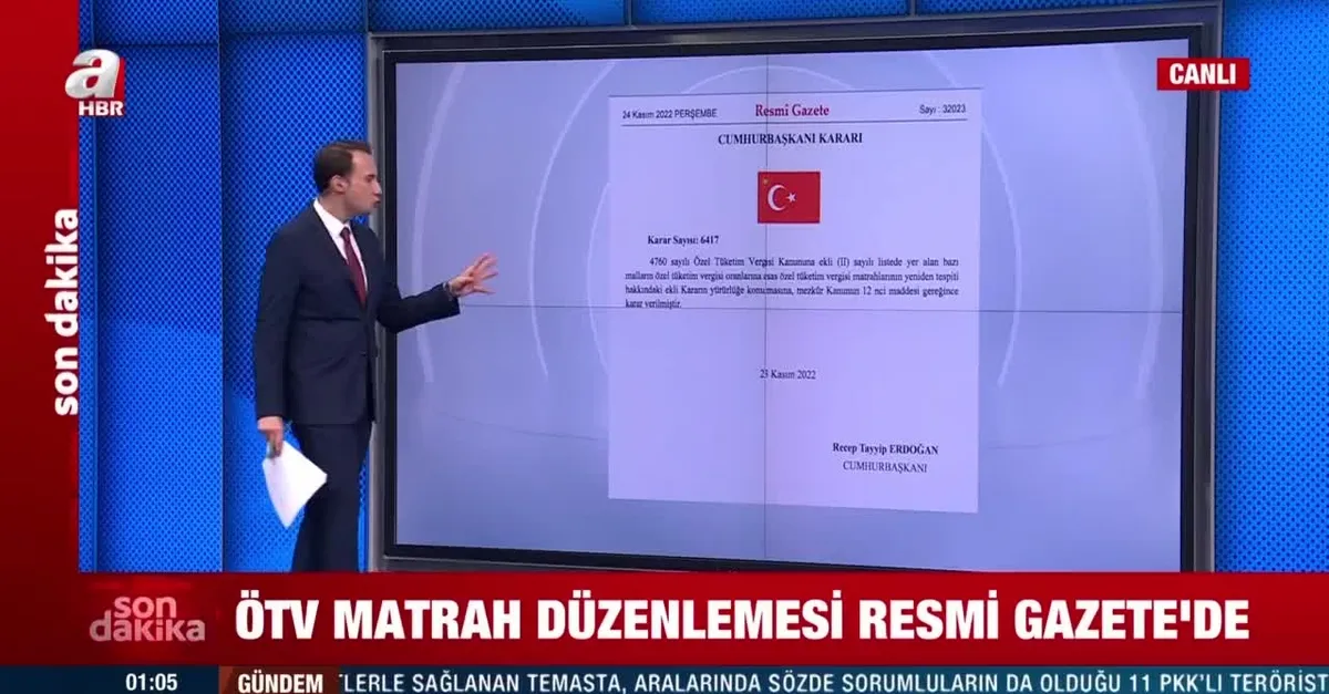 ÖTV matrah düzenlemesi Resmi Gazete’de!