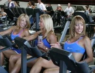 Spor salonlarından ilginç manzaralar