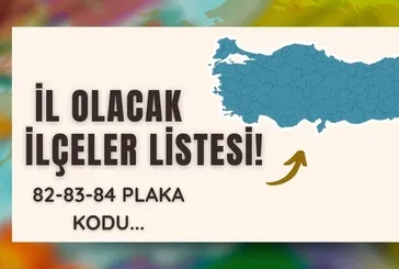 Türkiye’nin il haritası yeniden şekilleniyor: 82. plaka kodu için 24 ilçe listede