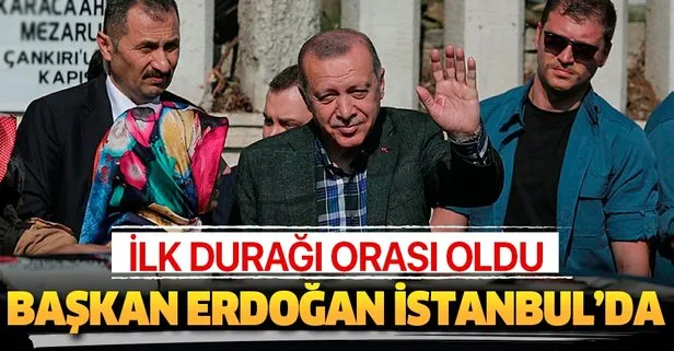 Başkan Erdoğan Karacaahmet Mezarlığı’nda anne ve babasının mezarını ziyaret etti
