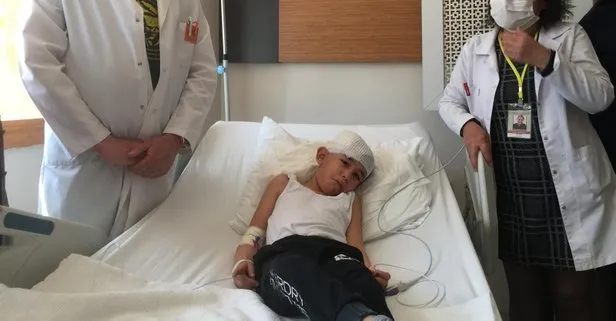 Başına yorgun mermi isabet eden 6 yaşındaki Eymen...