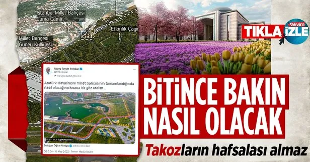 Başkan Recep Tayyip Erdoğan paylaştı: Atatürk Havalimanı Millet Bahçesi’nin tanıtım videosu
