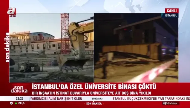 İstanbul'da Arel Üniversitesi binası çöktü