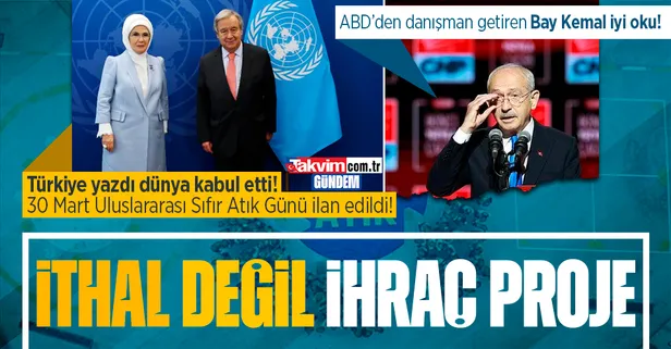 Birleşmiş Milletler Türkiye'nin sunucusu olduğu "sıfır atık" kararını kabul etti: 30 Mart Uluslararası Sıfır Atık Günü ilan edildi!