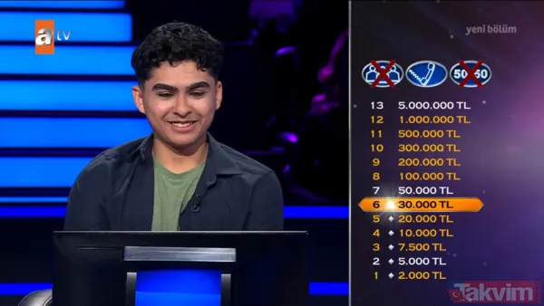 Baraj Sorusunda Takıldı Yarışmanın İlerleyen Dakikalarında Özgüveniyle Dikkat Çeken Süleyman, Karşısına Çıkan 50 Bin Tl Değerindeki Tarih Sorusunda Zor Anlar...