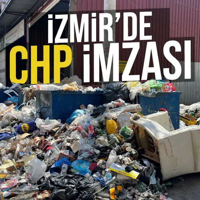CHPli İzmir Büyükşehir Belediyesi yine bildiğiniz gibi! Sokaklarda çöp dağları oluştu vatandaş isyanda