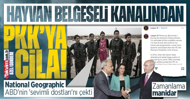 PKK 7'li koalisyona selam çaktı, ABD'den terörist aklama yayınları başladı! National Geographic'den skandal paylaşım
