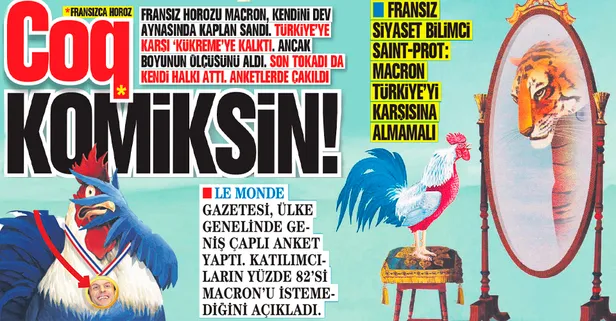 Kendini dev aynasında kaplan sanan Fransız horozu Macron boyunun ölçüsünü aldı! Anketlerde çakıldı...