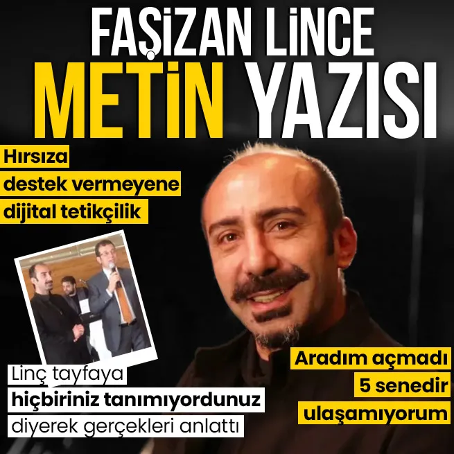 Destek vermeyene dijital tetikçilik! Oyuncu Metin Yıldız neden sessiz kalıyormuşum diyerek linç tayfaya Ekrem İmamoğlunun gerçek yüzünü anlattı: 5 senedir ulaşamıyorum...