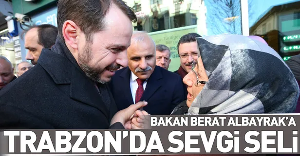 Bakan Berat Albayrak'a Trabzon'da sevgi seli