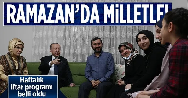 Başkan Erdoğan’ın haftalık iftar programı belli oldu! Vekiller, öğretmenler, polis ve jandarmalar...