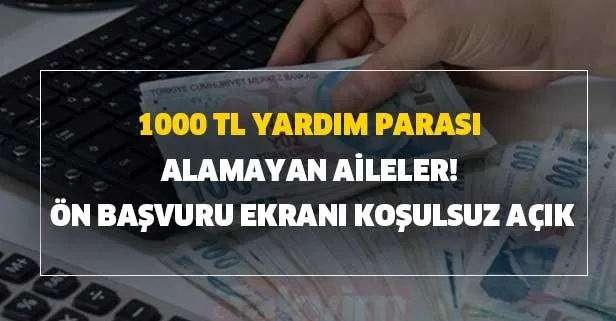1000 TL yardım parası alamayan aileler dikkat! Pandemi başvuru sonucu...