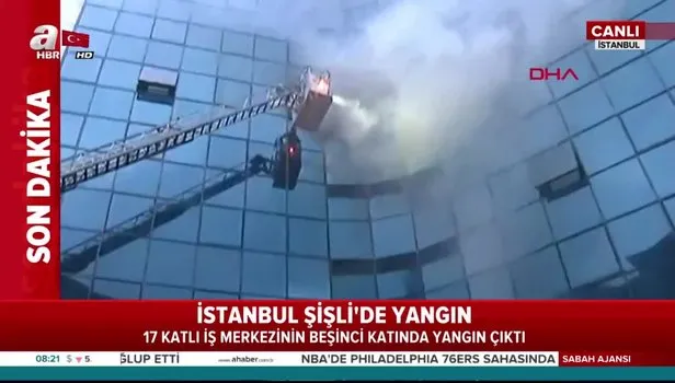 Son dakika: İstanbul Şişli'de bulunan bir iş merkezinde yangın paniği