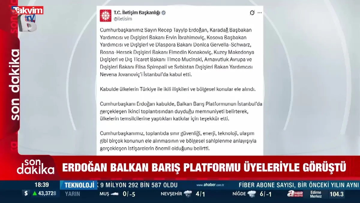 Başkan Erdoğan Balkan masasını topladı!
