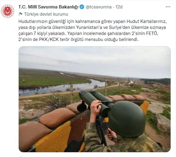 Son dakika: MSB duyurdu! Yunanistan ve Suriye'den ülkemize sızmaya çalışan 7 kişi yakalandı-1