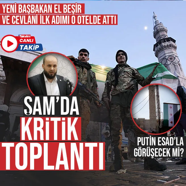 CANLI | Esad rejimi düştü Suriye’de yeni dönem: Muhaliflerden Şam’da kritik toplantı! Putin Beşarla görüşecek mi?