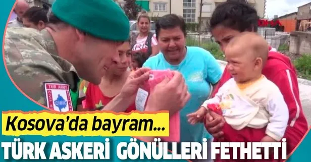 Türk askeri, Kosovalı çocukların yüzünü güldürdü