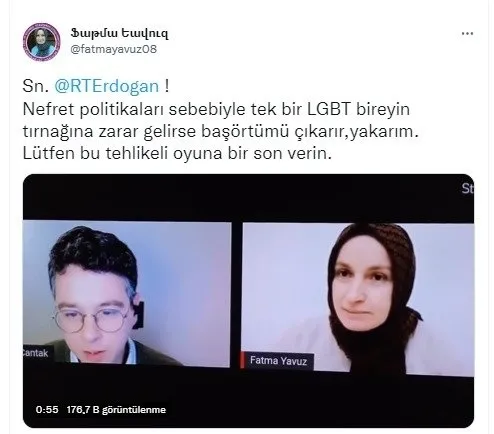 Diyanet’ten kovulan CHP’nin ‘hocası’ Fatma Yavuz yine saçmaladı: “Tek bir LGBT’liye zarar gelirse başörtümü çıkarır yakarım!”-3