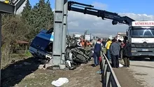 Ankarada özel halk otobüsü üst geçide çarptı: 5 ölü!