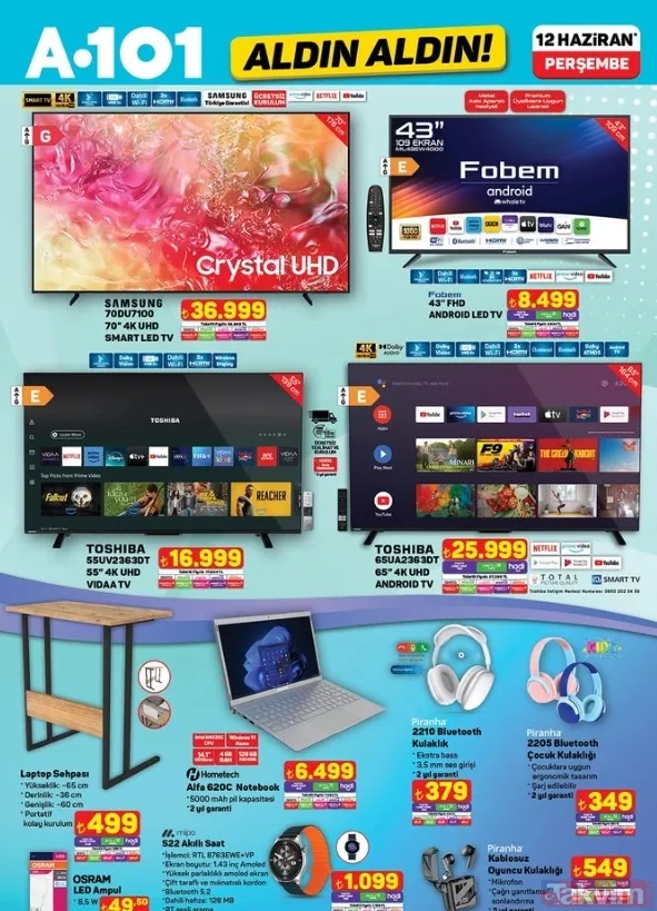 A101’de yaz indirimleri! 12 Haziran aktüel listesinde yok yok: Serinlemek isteyen baksın - 17