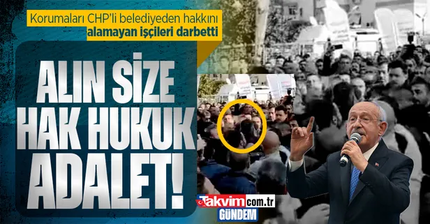 Son dakika: CHP Genel Başkanı Kemal Kılıçdaroğlu'nun korumaları Çiğli Belediyesi işçilerini darp etti