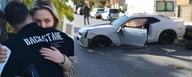 Youtuber Enes Batur kaza yaptı! Ölümden dönen Batur ve Ecenaz Üçerin kazadan dakikalar sonrası yaşadıkları panik kamerada